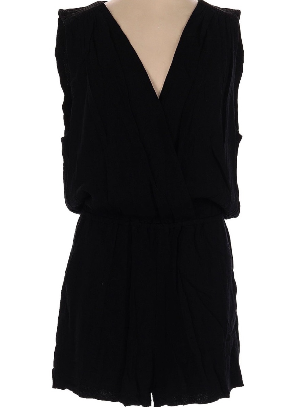 Ella Moss Black Sleeveless V-Neck Romper